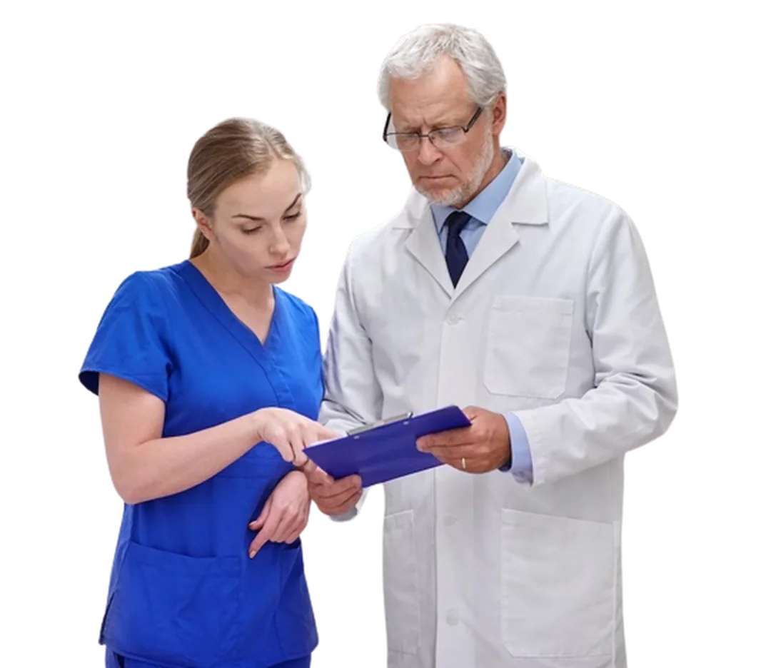 Doctor with a patient at Belleville Urgent Care